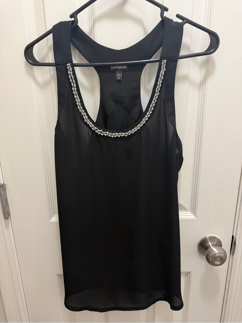 Express Black Embellished Tank